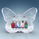 Custom Name Memorial Angel Family Tribute - Personalized Shaped Acrylic Plaque