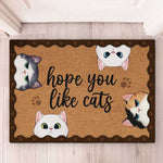 Welcome Hope You Like Cats - Cat Personalized Custom Decorative Mat - Gift For Pet Owners, Pet Lovers