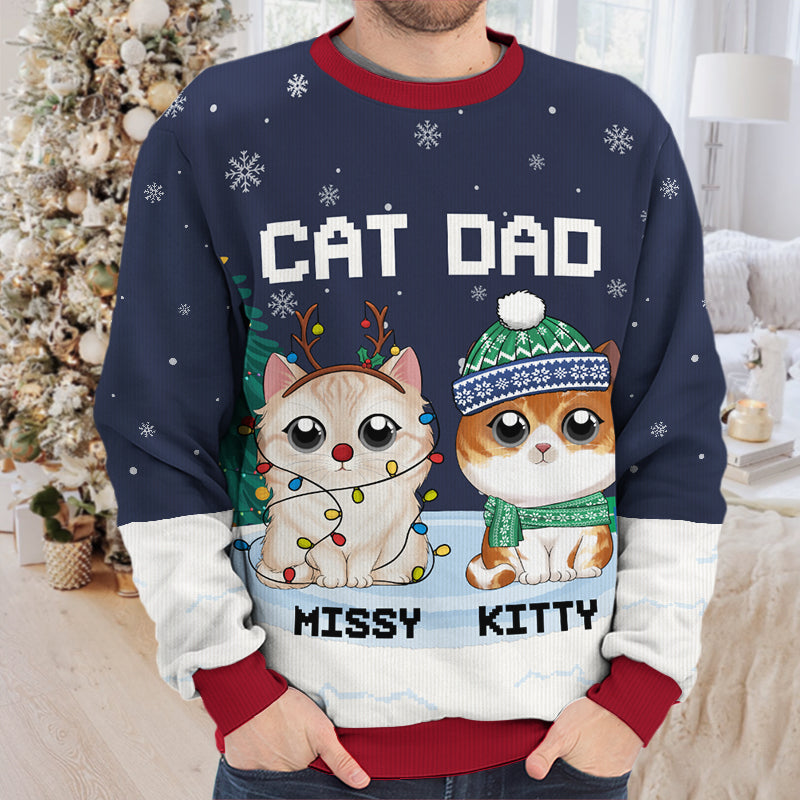 The Most Beautiful Time Of Year - Cat Personalized Custom Ugly Sweatshirt - Unisex Wool Jumper - Christmas Gift For Pet Owners, Pet Lovers
