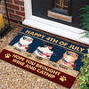 Happy Independence Day Hope You Brought Wine And Catnip - 4th Of July Funny Personalized Pet Decorative Mat (Cat & Dog)