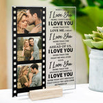 Custom Photo Love Gifts for Couples - Personalized Acrylic Plaque