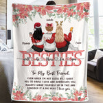 Custom Name Christmas Best Friend Gifts - Personalized Blanket