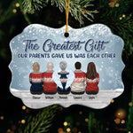Grateful To Be Blessed With Such A Wonderful Family - Family Personalized Custom Benelux Shaped Wood, Acrylic Christmas Ornament - Christmas Gift For Brothers, Sisters