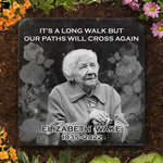 It's A Long Walk, But Our Paths Will Cross Again - Personalized Memorial Stone, Human Grave Marker - Upload Image, Memorial Gift, Sympathy Gift