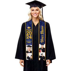 Class of 2024 Trim Version - Personalized Graduation Stole.