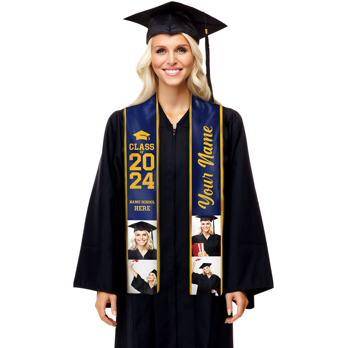 Class of 2024 Trim Version - Personalized Graduation Stole.