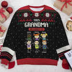This Grandma Belongs To - Family Personalized Custom Ugly Sweatshirt - Unisex Wool Jumper - Christmas Gift For Grandma, Grandparent