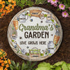 Grandma's Garden Love Grows Here - Personalized Garden Stone - Gift For Grandma, Grandparents
