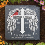 It's A Long Walk, But Our Paths Will Cross Again - Personalized Memorial Stone, Human Grave Marker - Memorial Gift, Sympathy Gift