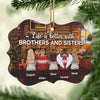 Life Is Better With Brother & Sister - Personalized Custom Benelux Shaped Wood Christmas Ornament - Gift For Siblings, Christmas Gift