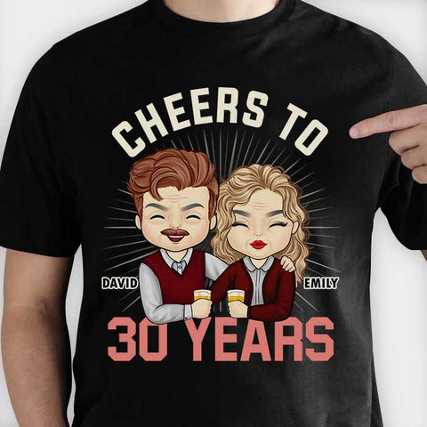 Cheers To Many Years - Gift For Couples, Personalized T-shirt, Hoodie.