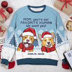 Custom Name Dog Christmas Gifts for Mom - Personalized Sweatshirt