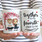 Together Is Our Favorite Place To Be - Gift For Couples, Personalized Mug