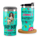 Sip Me Baby One More Time - Personalized Can Cooler - Gift For Bestie