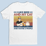 I Like Beer And My Cats - Cat Personalized Custom Unisex T-shirt, Hoodie, Sweatshirt - Gift For Pet Owners, Pet Lovers