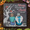 My Heart Was Not Ready - Personalized Memorial Stone, Human Grave Marker - Memorial Gift, Sympathy Gift