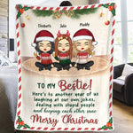 Custom Name Christmas Bestie Gifts - Personalized Blanket