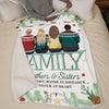 Family Members Never Apart At Heart - Family Personalized Custom Blanket - Christmas Gift For Christmas Gift For Siblings, Brothers, Sisters