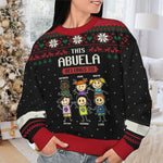 This Grandma Belongs To - Family Personalized Custom Ugly Sweatshirt - Unisex Wool Jumper - Christmas Gift For Grandma, Grandparent