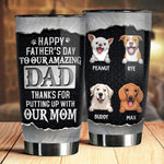 To Our Amazing Dog Dad - Personalized Tumbler - Gift For Father's Day