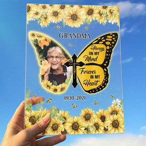 Always On My Mind Forever In My Heart Missing You - Upload Image - Personalized Acrylic Plaque