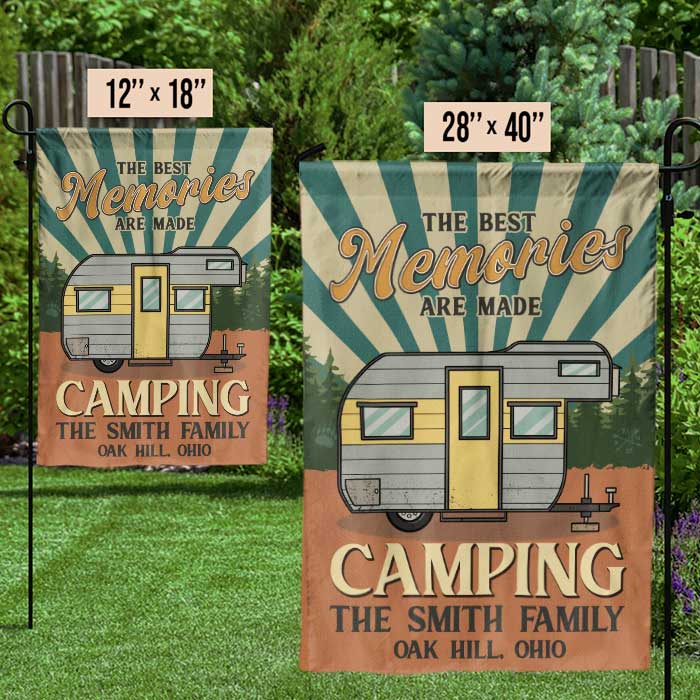 The Best Memories Are Made Camping - Personalized Camping Flag