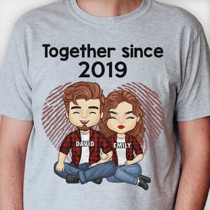Together Since 2019 - Gift For Couples, Husband Wife, Personalized Unisex T-shirt, Hoodie.