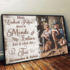 Mon Endroitpréféréestàcôté De Toi - Télécharger Une Image, Cadeau Pour Les Couples, Mari Et Femme - Personalized Horizontal Poster French