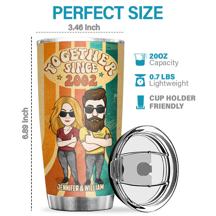 I'm Yours No Refund Together Since - Personalized Tumbler - Gift For Couple, Husband Wife, Anniversary, Engagement, Wedding, Marriage Gift