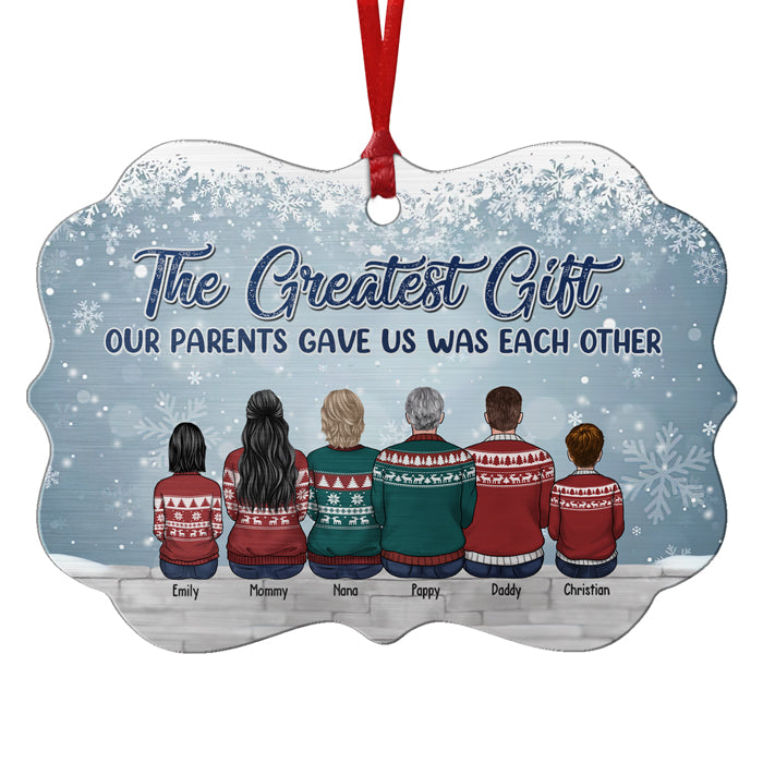 The Love Between Brothers & Sisters Is One Of Life's Greatest Blessings - Family Personalized Custom Ornament - Wood/Aluminum Benelux Shaped - New Arrival Christmas Gift For Siblings, Brothers, Sisters