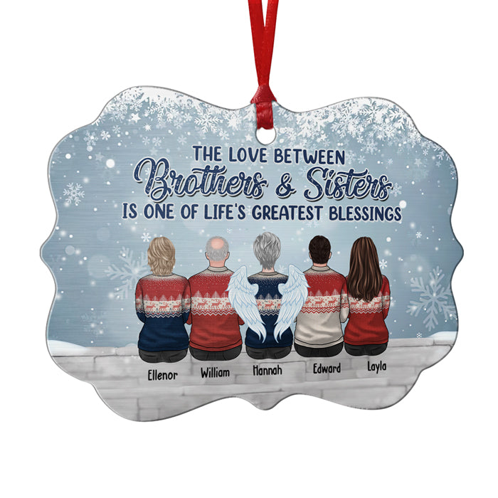 Life Is Better With Brothers And Sisters - Personalized Custom Benelux Shaped Wood, Aluminum Christmas Ornament - Gift For Siblings, Christmas New Arrival Gift