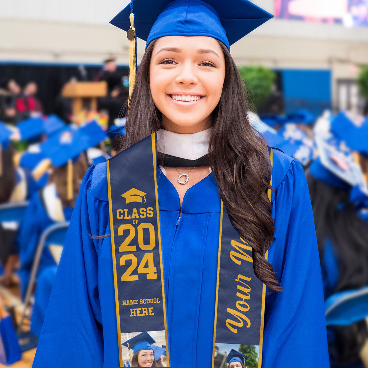 Class of 2024 Trim Version - Personalized Graduation Stole.