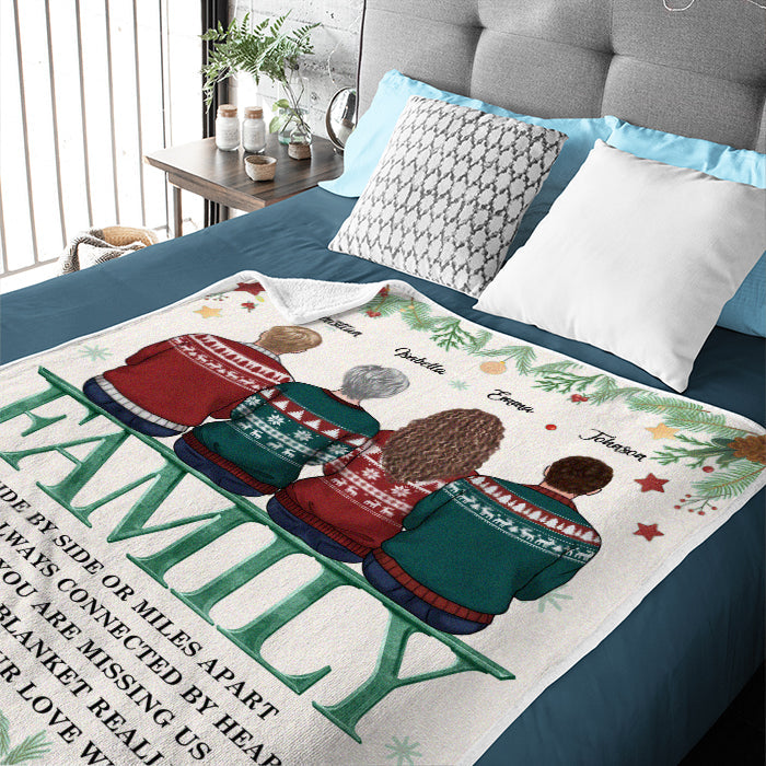 You Can Feel Our Love - Family Personalized Custom Blanket - Christmas Gift For Christmas Gift For Siblings, Brothers, Sisters