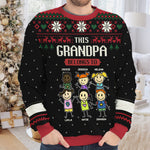This Grandma Belongs To - Family Personalized Custom Ugly Sweatshirt - Unisex Wool Jumper - Christmas Gift For Grandma, Grandparent