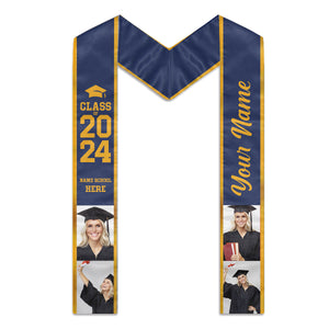 Class of 2024 Trim Version - Personalized Graduation Stole