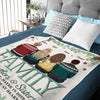 Family Members Never Apart At Heart - Family Personalized Custom Blanket - Christmas Gift For Christmas Gift For Siblings, Brothers, Sisters