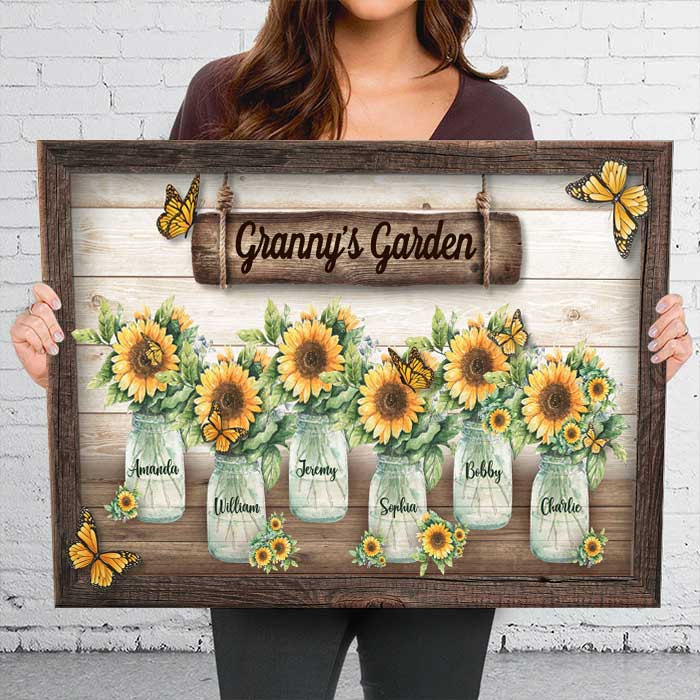 Grandma's Garden - Personalized Horizontal Canvas