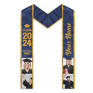 Class of 2024 Trim Version - Personalized Graduation Stole.