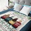 Mother & Daughters From The Start, Best Friends Forever From The Heart - Family Personalized Custom Blanket - Christmas Gift For Mother From Daughter