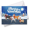 Merry Woofmas - Personalized Custom Christmas Postcard, Christmas Card, Greeting Cards - Gift For Dog Lovers, Pet Lovers, Christmas Gift