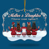 Mother & Daughters, Forever Linked Together - Personalized Custom Benelux Shaped Acrylic Christmas Ornament - Gift For Family, Christmas New Arrival Gift
