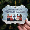 The Love Between Brothers & Sisters - Family Personalized Custom Ornament - Acrylic Benelux Shaped - New Arrival Christmas Gift For Siblings, Brothers, Sisters