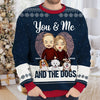 You & Me - Personalized Custom Unisex Ugly Christmas Sweatshirt, Wool Sweatshirt, All-Over-Print Sweatshirt - Gift For Couple, Husband Wife, Anniversary, Engagement, Wedding, Marriage Gift, Christmas Gift