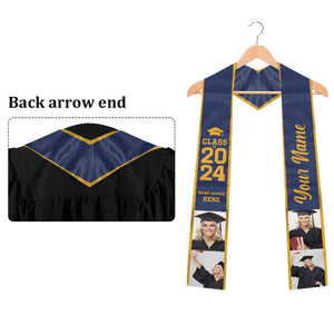 Class of 2024 Trim Version - Personalized Graduation Stole.