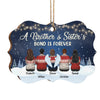 A Brother And Sister's Bond Is Forever - Personalized Custom Benelux Shaped Wood Christmas Ornament - Gift For Siblings, Christmas Gift
