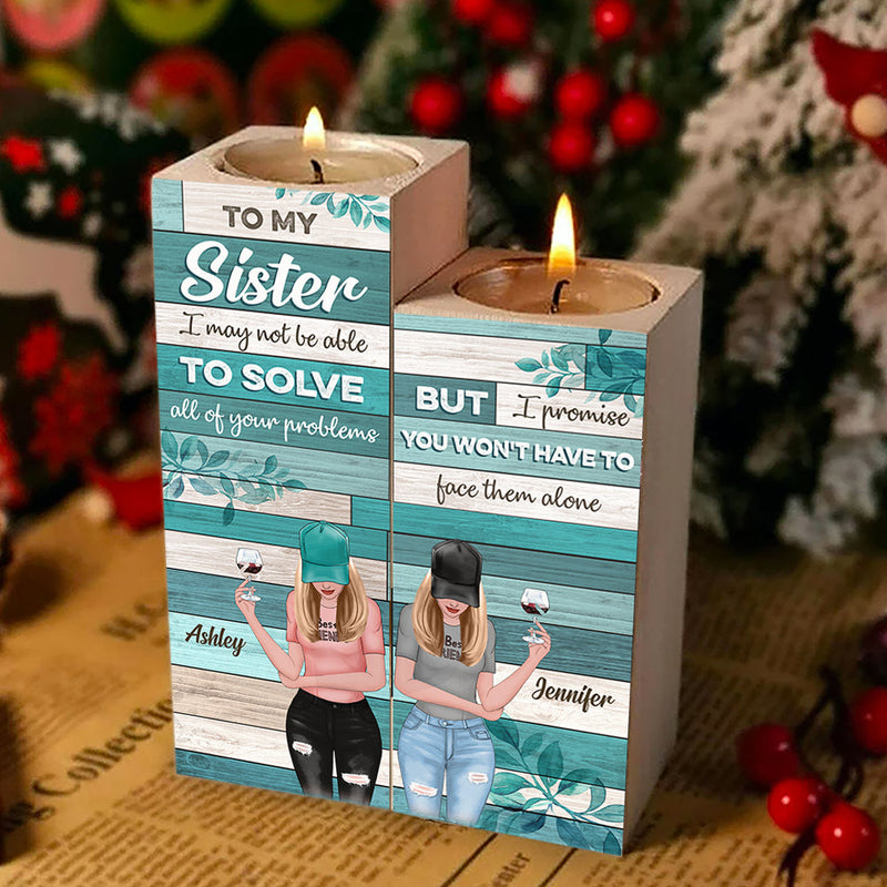 To My Bestie - You Make Me Smile A Little Brighter - Personalized Candle Holder