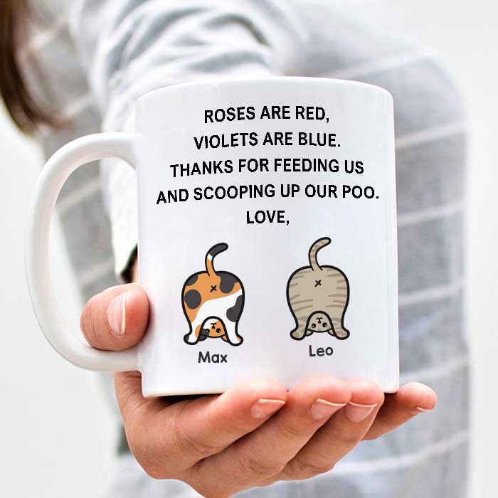 Thanks For Scooping Up Our Poo - Funny Personalized Cat Mug