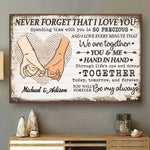 I Love Every Minute That We Are Together - Personalized Horizontal Poster