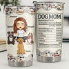 Dog Mom's Nutrition Facts, Amazing Woman, Unconditional Love - Personalized Tumbler - Gift For Dog Lovers, Dog Owners, Dog Gift, Gift For Pet Lovers