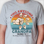 This Awesome Grandpa Belongs To These Kids - Gift For Dad, Grandpa - Personalized Unisex T-shirt, Hoodie